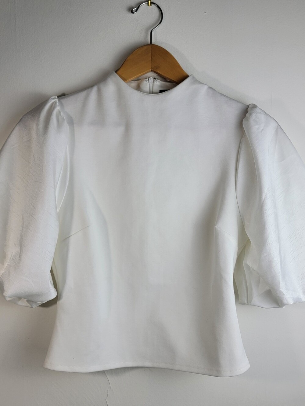 Sunday In Brooklyn Puff Sleeve Blouse/Top White, Anthropologie, Size Small